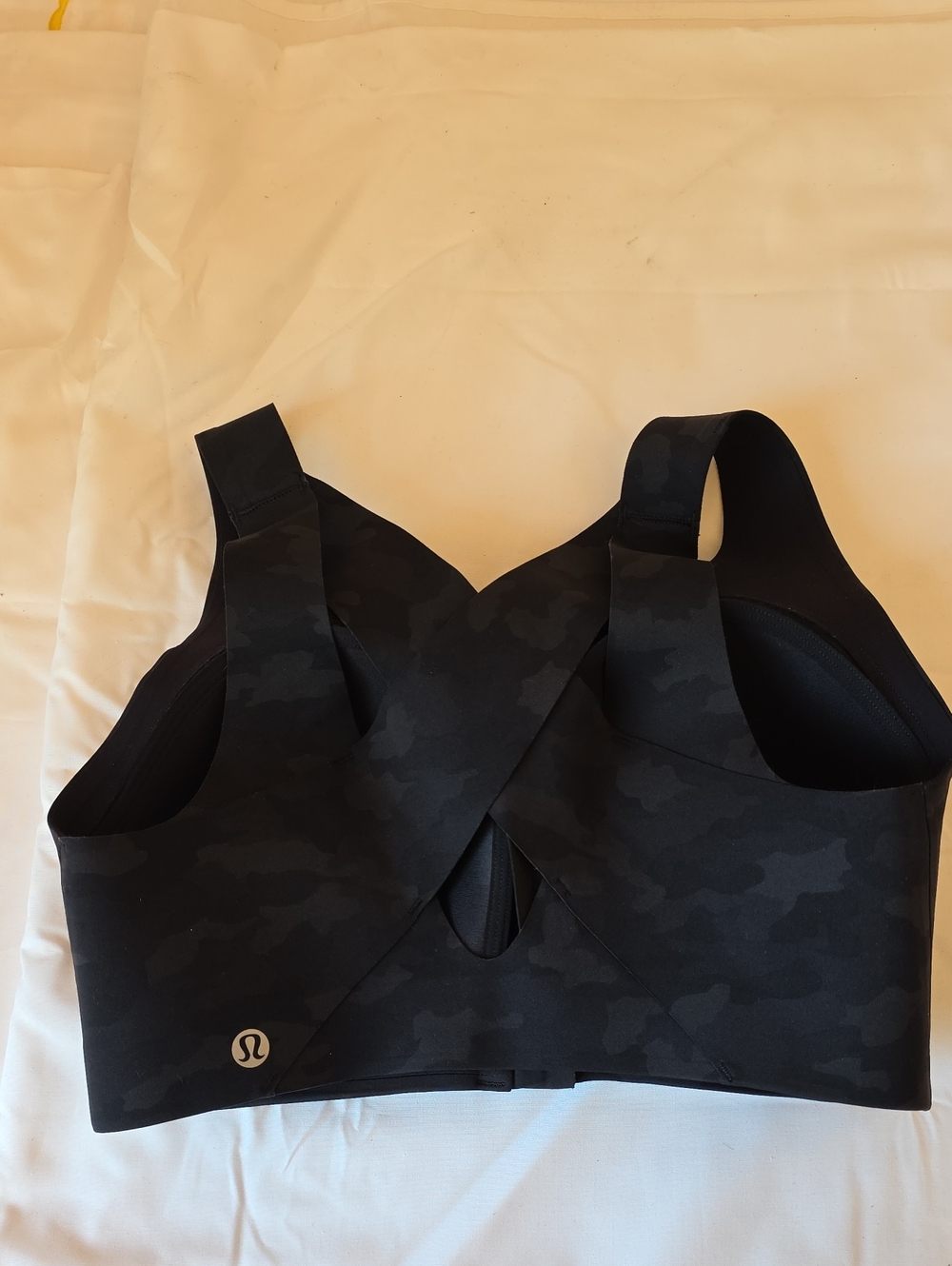 lululemon athletica Black Camo Cross-Back Sports Bra